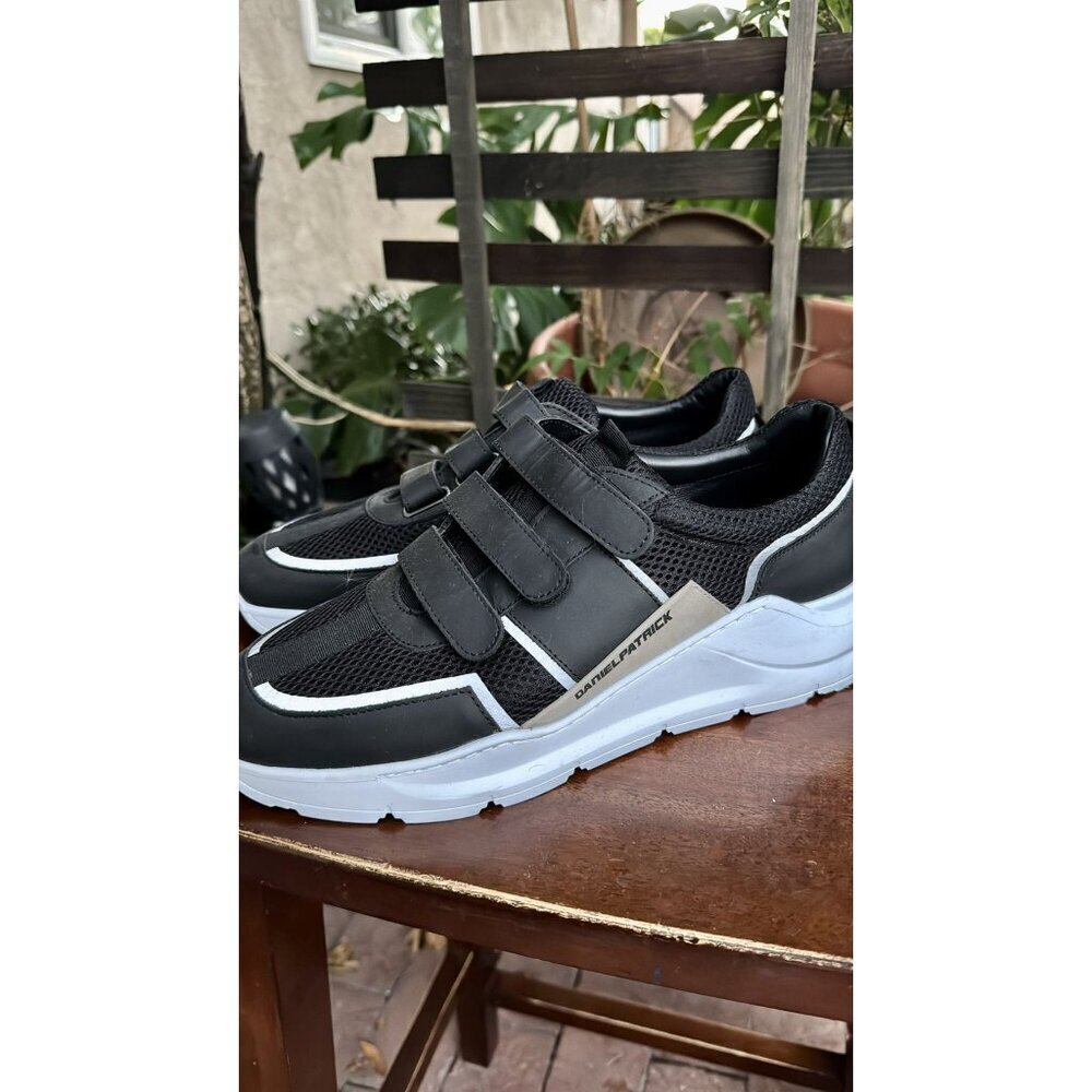 Daniel Patrick Black Velcro Shoes Size 43 Made In Portugal